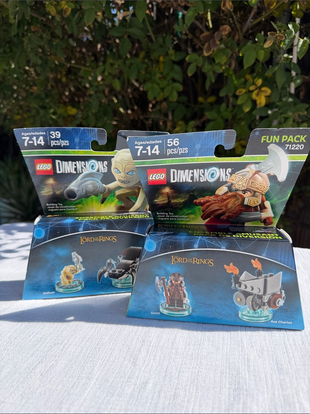 LEGO Dimensions Lord of the Rings 71218 Gollum & 71220 Gimli. Set of 2